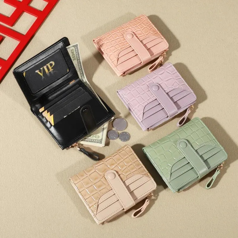 Mini Crocodile Print Clutch Wallet