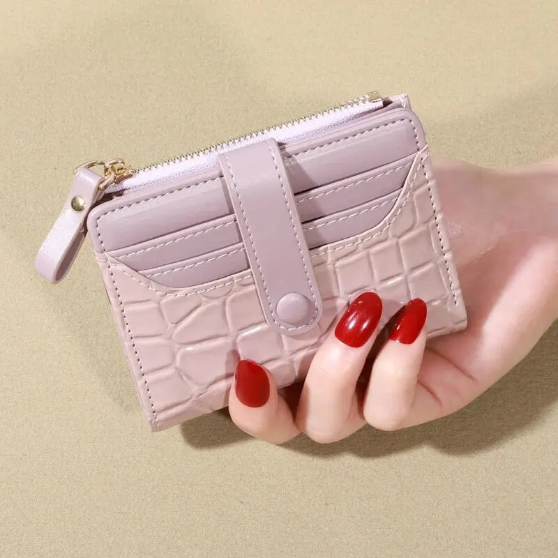 Mini Crocodile Print Clutch Wallet
